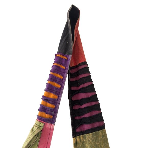 Handcrafted Patchwork Ripped Sling Bag  Made In Nepal - Picture 11 of 15